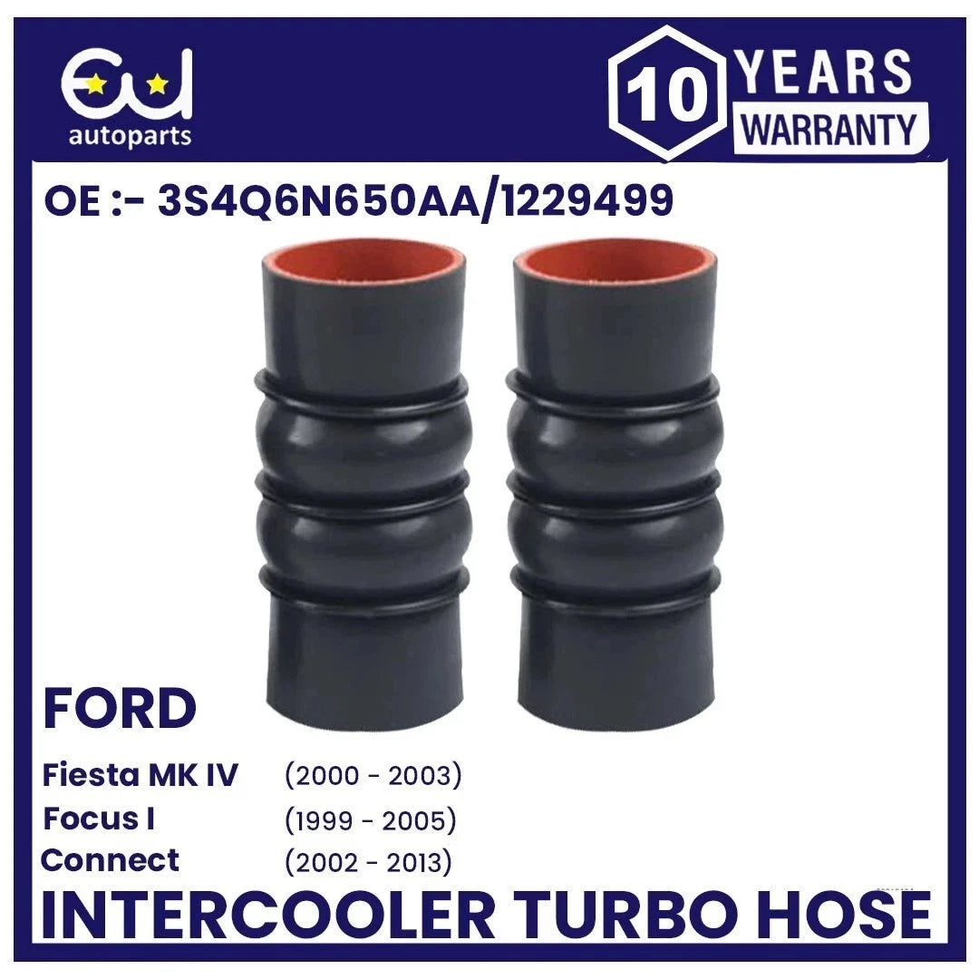 2X INTERCOOLER TURBO HOSE PIPE PAIR FOR FORD TRANSIT CONNECT 1.8 TDCi SILICONE